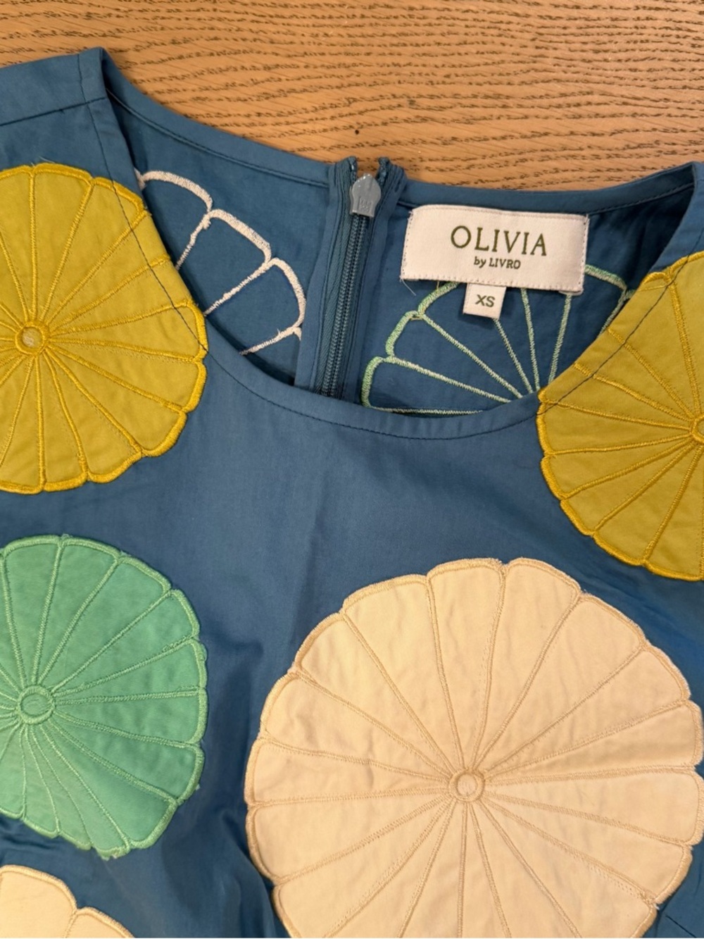 Mosaic Embroidery Waller Dress by Olivia By Livro. - Picture 3 of 3